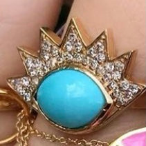 Persian Turquoise Evil Eye Ring - Nina Segal Jewelry
