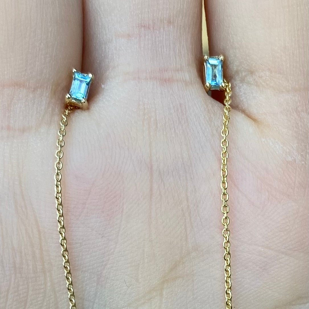 Gem Candy Aquamarine Threaders - Nina Segal Jewelry