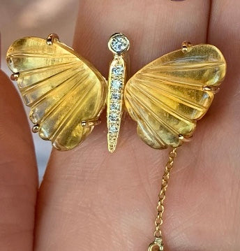 Medium Citrine Butterfly Ring - Nina Segal Jewelry