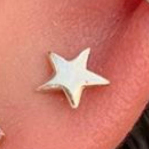 Solid Gold Star Studs - Nina Segal Jewelry