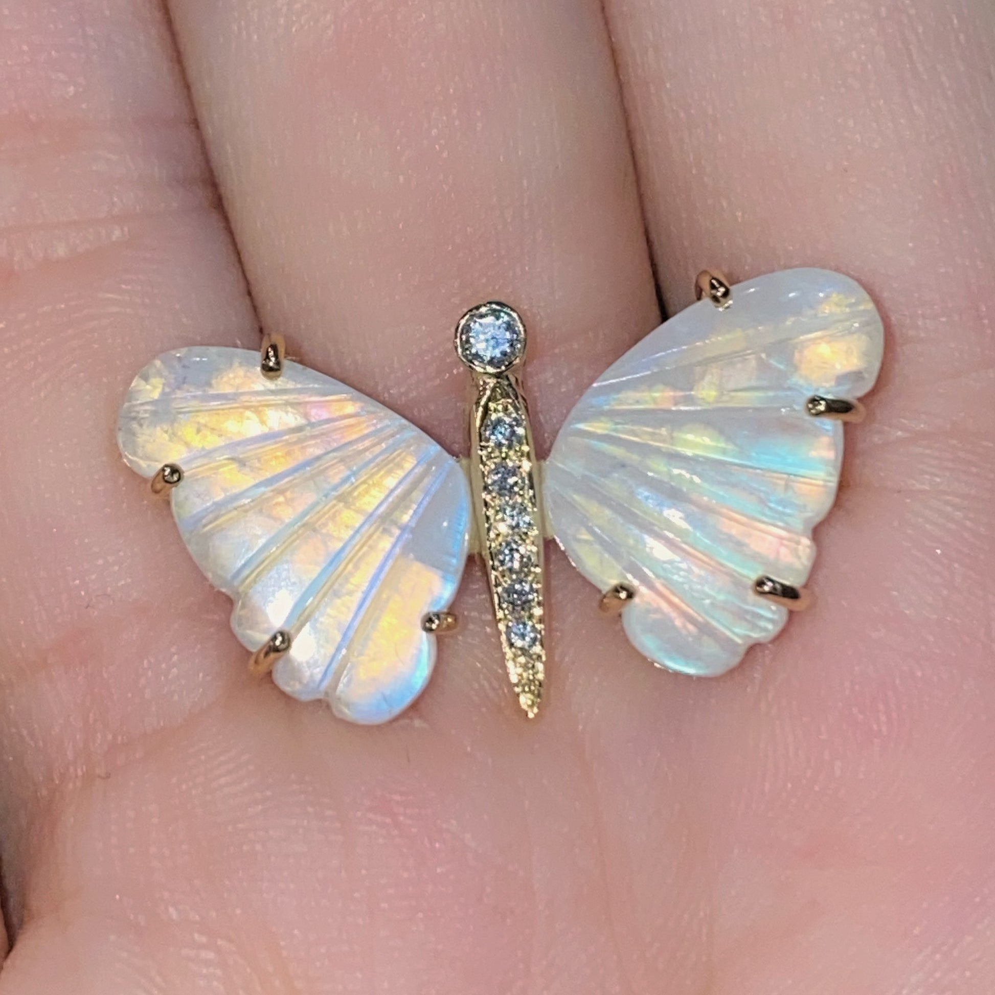 Medium Moonstone Butterfly Ring - Nina Segal Jewelry