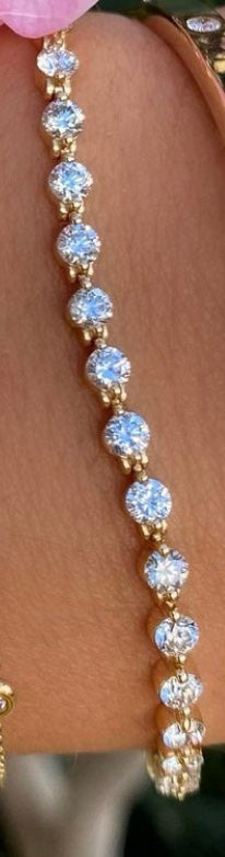 14KY Rounds Invis Tennis Bracelet - Nina Segal Jewelry