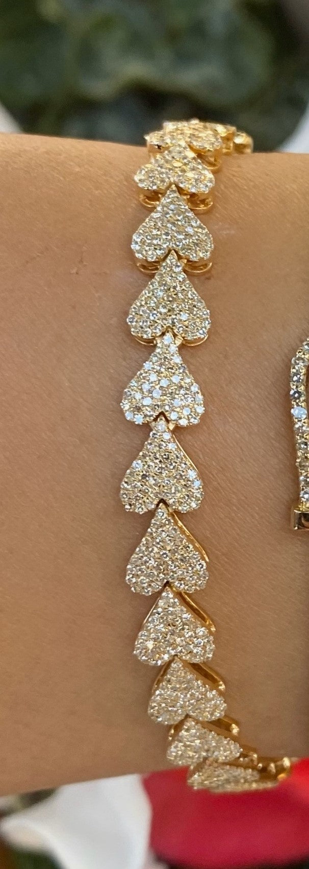 Pave Heart Diamond Tennis Bracelet - Nina Segal Jewelry