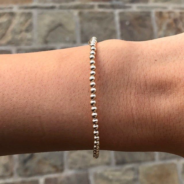 14k 3mm Ball Bracelet - Nina Segal Jewelry