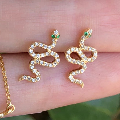 Small Slithering Snake Studs - Nina Segal Jewelry