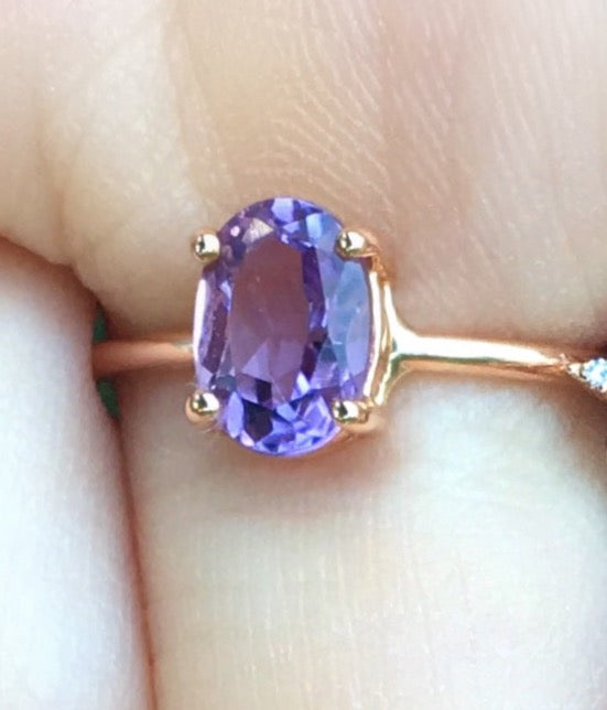 Gem Candy Small Amethyst Oval Ring - Nina Segal Jewelry