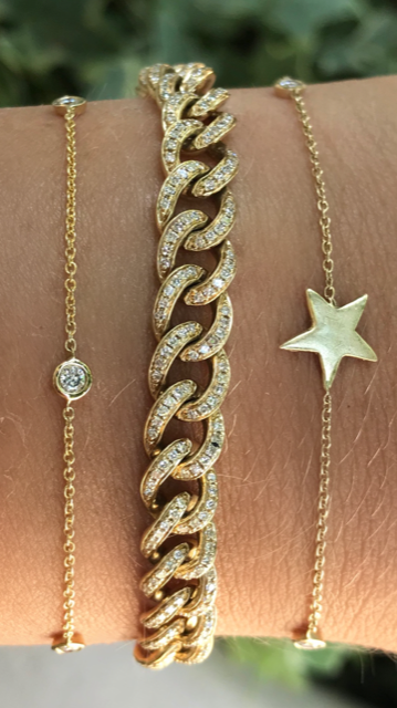 Pave Diamond Cuban Link Bracelet - Nina Segal Jewelry