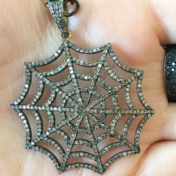 Spider Web Indian Diamond Necklace - Nina Segal Jewelry
