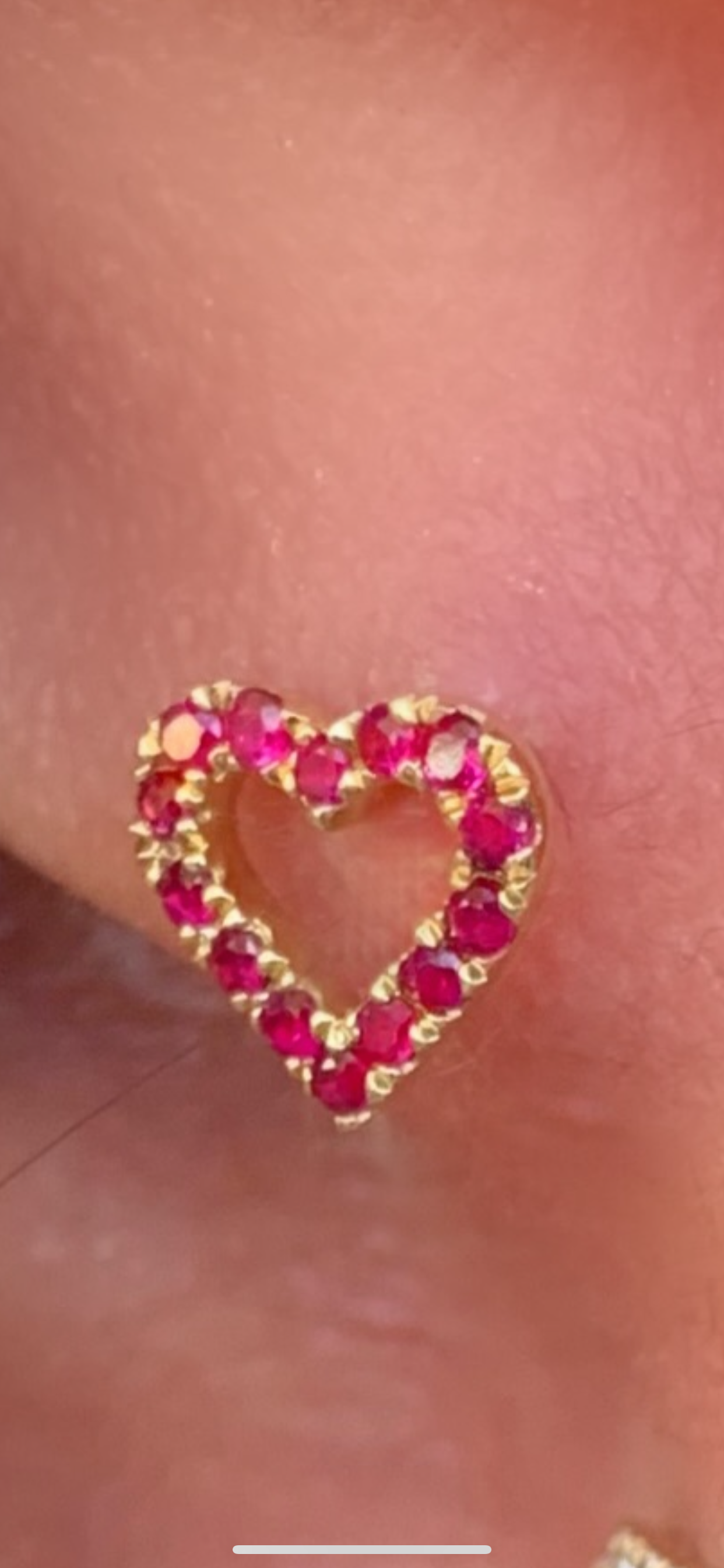 Ruby Open Heart Studs - Nina Segal Jewelry