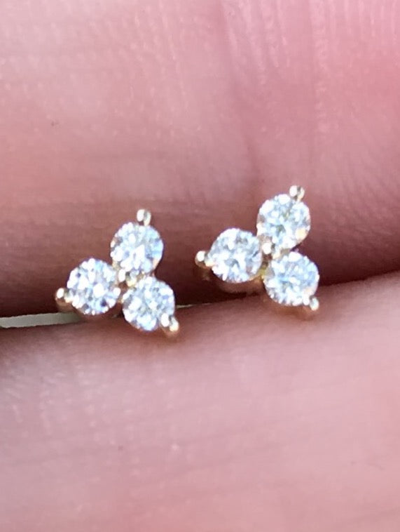 Triad Diamond Studs - Nina Segal Jewelry