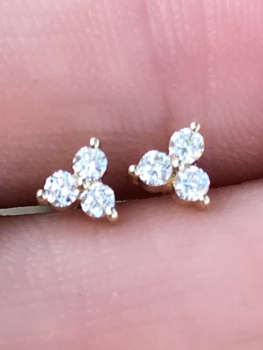 Triad Diamond Studs - Nina Segal Jewelry