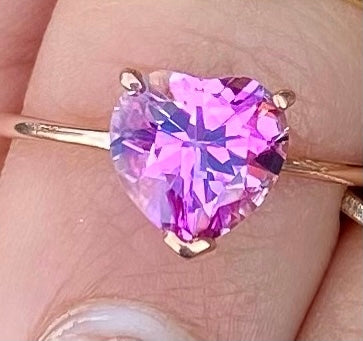 Pink Topaz Heart Gem Candy Ring - Nina Segal Jewelry