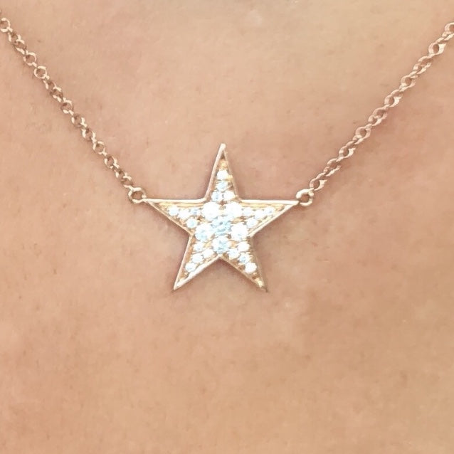 Star Large Pave Diamond Necklace - Nina Segal Jewelry