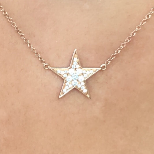 Star Large Pave Diamond Necklace - Nina Segal Jewelry