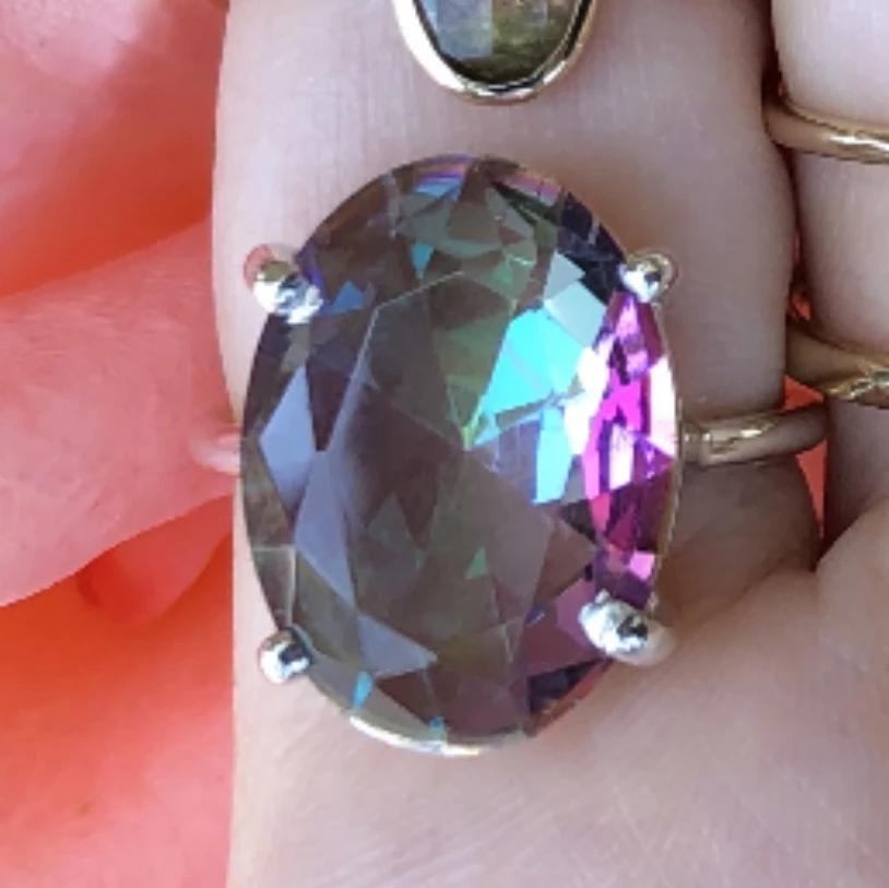 Gem Candy Large Oval Mystic Topaz Ring - Nina Segal Jewelry