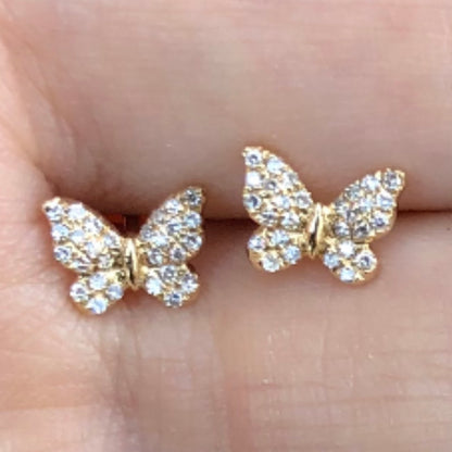 Small Butterfly Diamond Studs - Nina Segal Jewelry