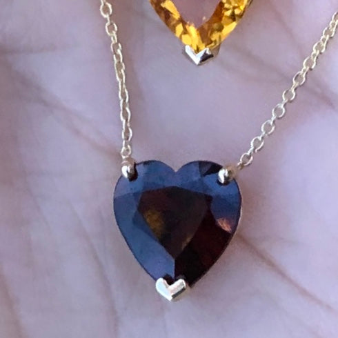 Gem Candy Garnet Heart Necklace - Nina Segal Jewelry