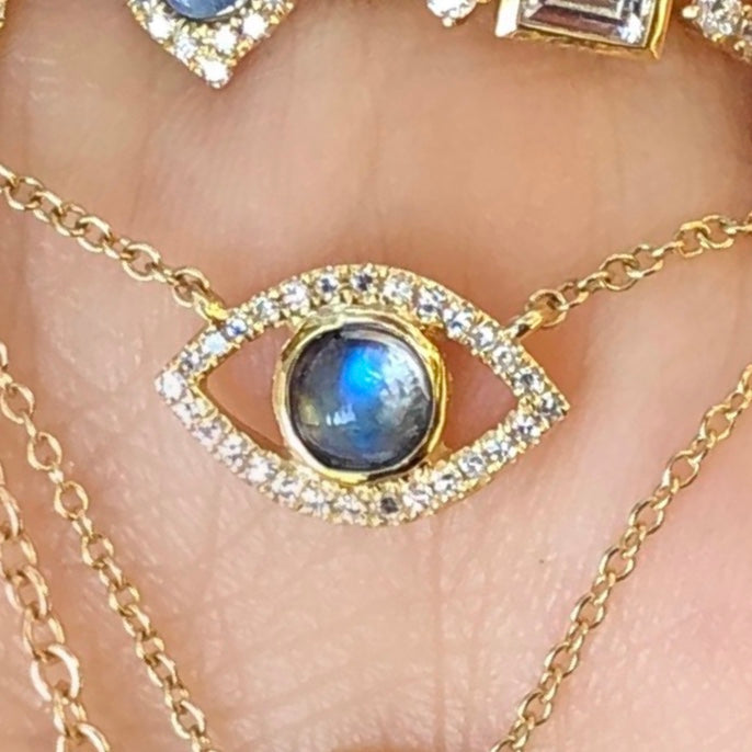 Labradorite Diamond Eye Necklace - Nina Segal Jewelry