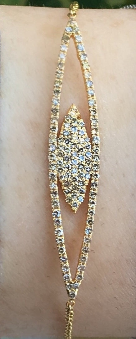 Long Eye Diamond Bracelet - Nina Segal Jewelry