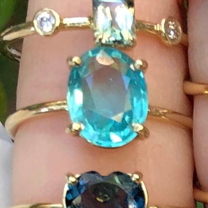 Gem Candy Electric Blue Apatite Ring - Nina Segal Jewelry