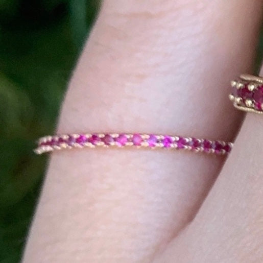 Ruby Thin Eternity Band - Nina Segal Jewelry