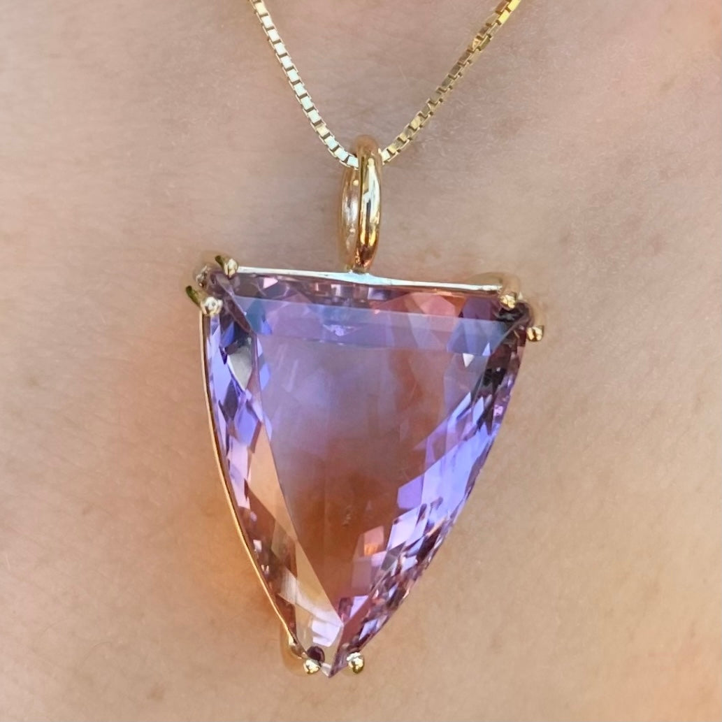 Ametrine Shield Pendant Necklace - Nina Segal Jewelry