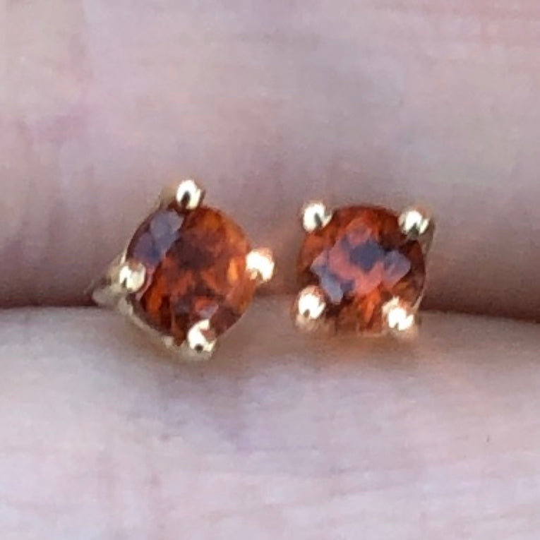 Gem Candy Tiny Citrine Round Studs - Nina Segal Jewelry