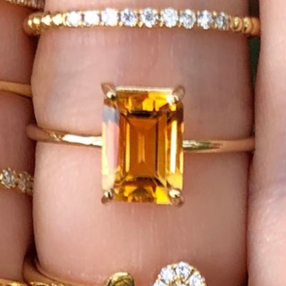 Gem Candy Citrine Rectangle Ring - Nina Segal Jewelry