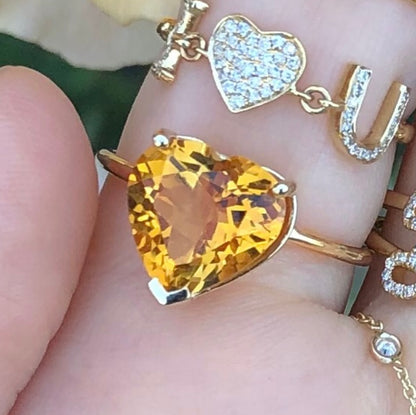 Gem Candy Citrine Heart Ring - Nina Segal Jewelry