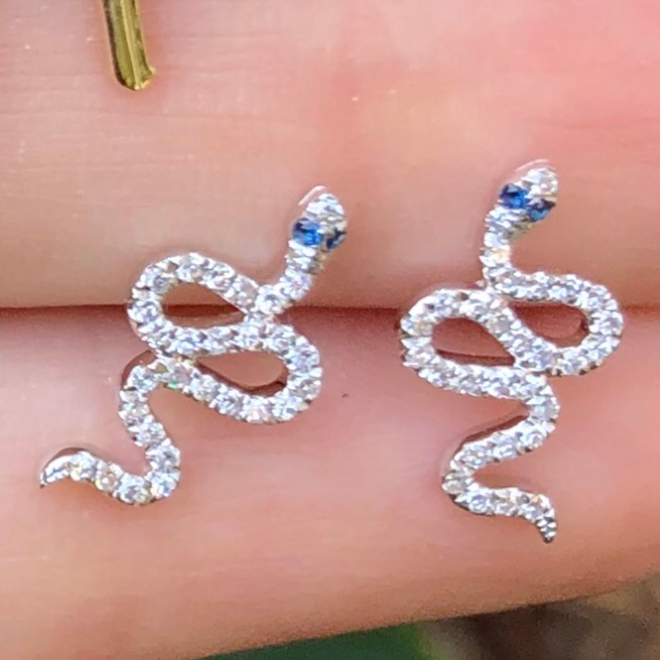 Small Slithering Snake Studs - Nina Segal Jewelry