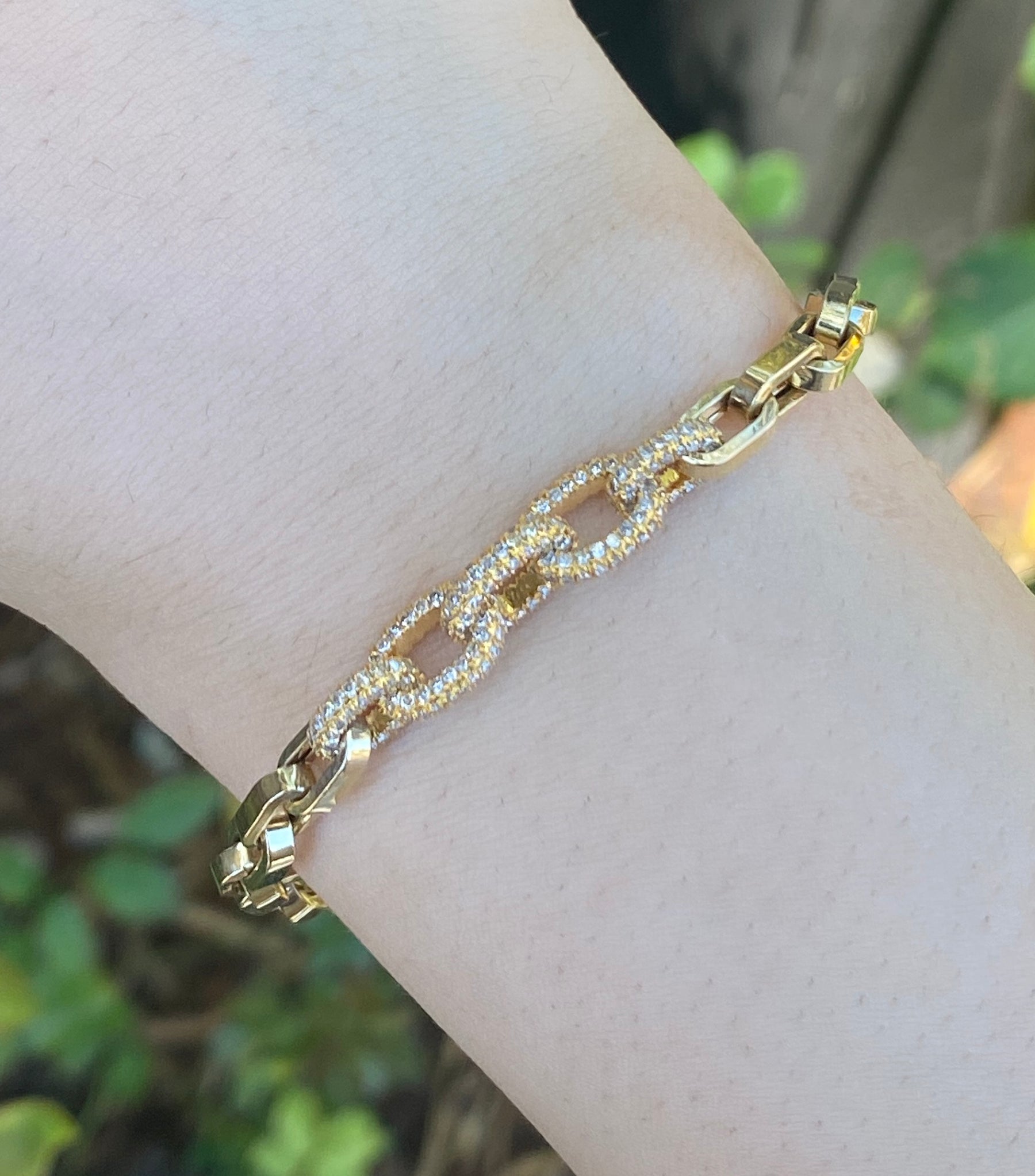 Diamond Cable Chain Bracelet - Nina Segal Jewelry