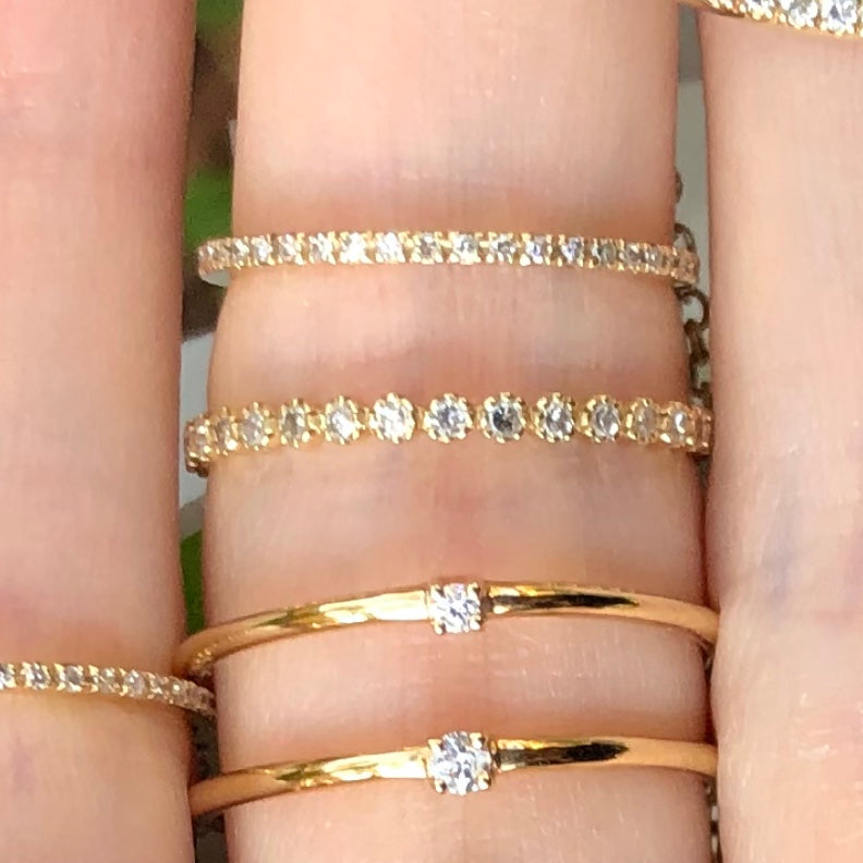 Micro Bezel Eternity Diamond Ring - Nina Segal Jewelry