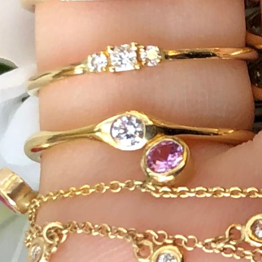 Single Diamond Stacker Ring - Nina Segal Jewelry