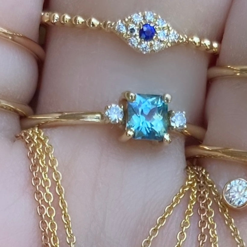 Gem Candy Sapphire 2 Diamond Ring - Nina Segal Jewelry