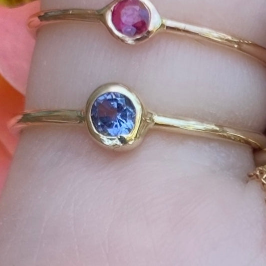 Tanzanite Bezel Set Ring - Nina Segal Jewelry