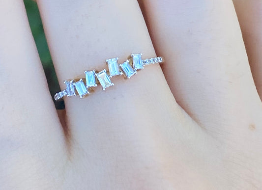 Large Dancing Baguette Diamond Ring - Nina Segal Jewelry