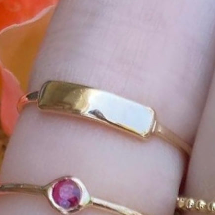 ID Solid Gold Ring - Nina Segal Jewelry