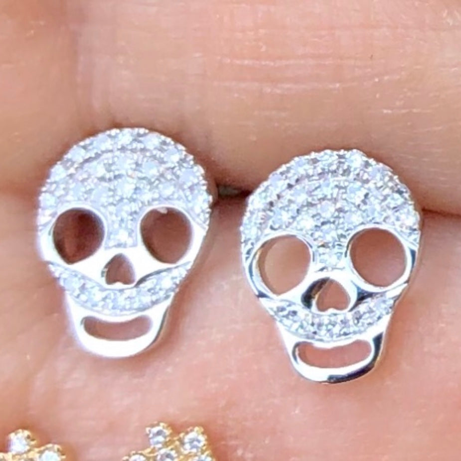 Skull Diamond Studs - Nina Segal Jewelry