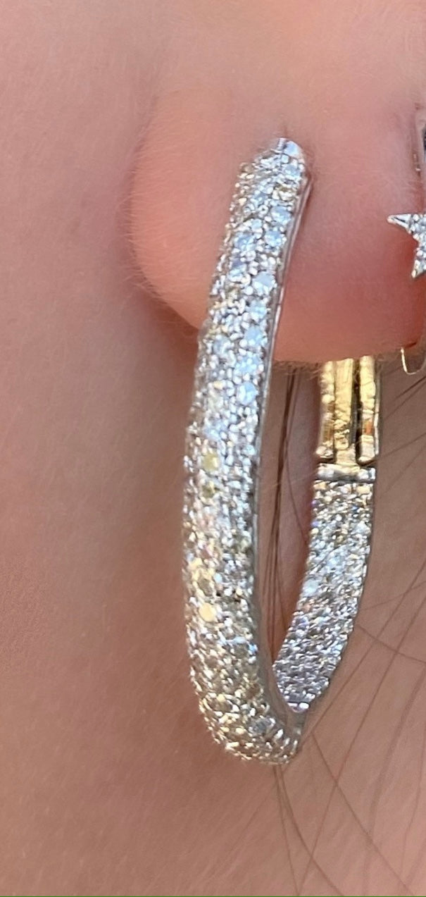 Oval Double Diamond Hopps - Nina Segal Jewelry