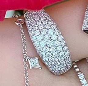 Smooth Diamond Pave Saddle Ring - Nina Segal Jewelry