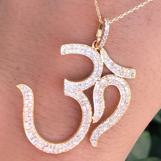 Om Large Diamond Necklace - Nina Segal Jewelry