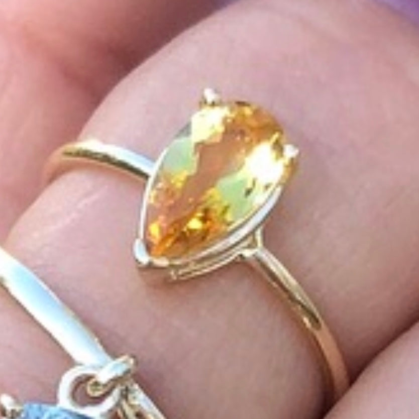 Gem Candy Citrine Pear Ring - Nina Segal Jewelry