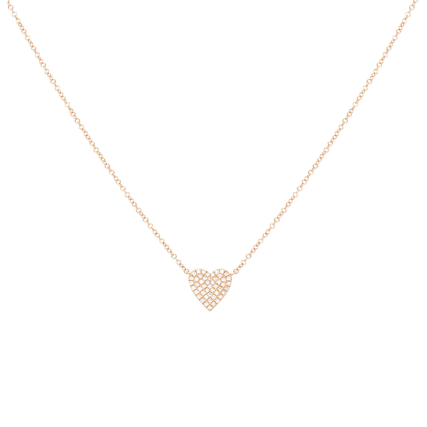 Pave Diamond Heart Necklace - Nina Segal Jewelry