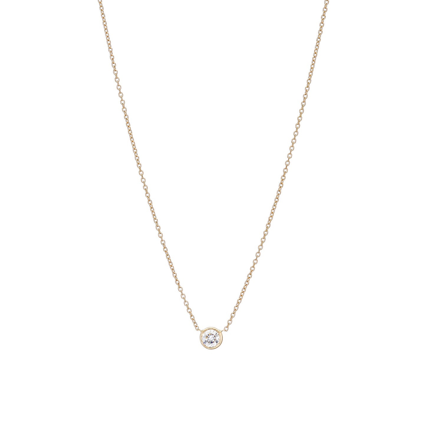 Diamond Bezel Necklace .25 Carat - Nina Segal Jewelry