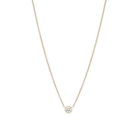 Diamond Bezel Necklace .25 Carat - Nina Segal Jewelry