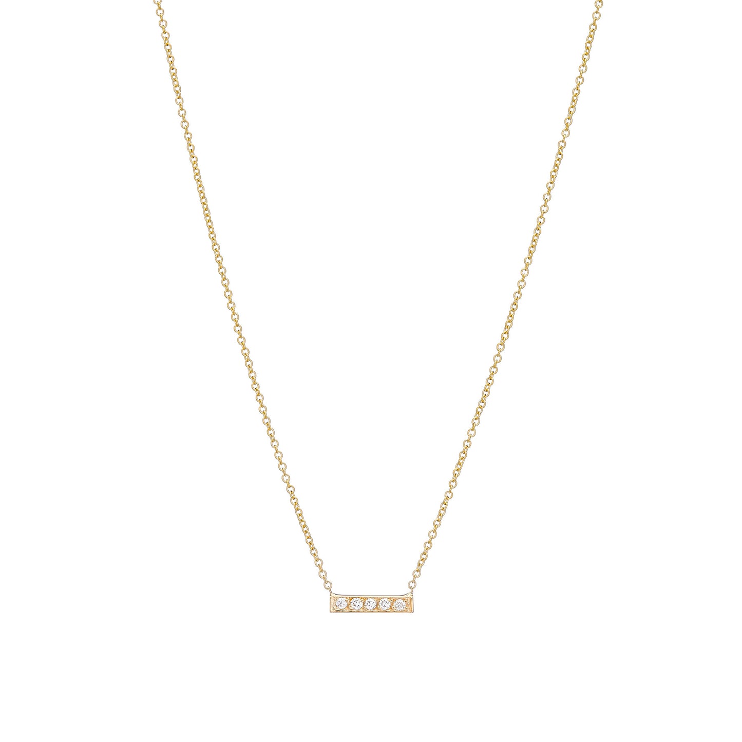 Five Diamond Bar Necklace - Nina Segal Jewelry