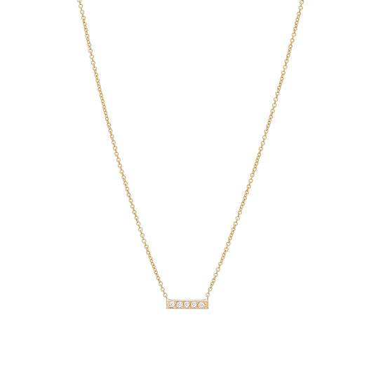 Five Diamond Bar Necklace - Nina Segal Jewelry