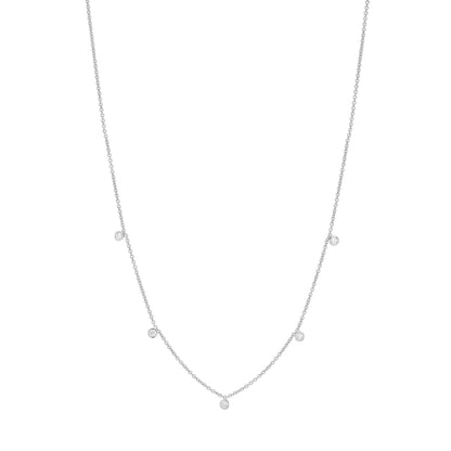 Five Tiny Diamond Drop Necklace - Nina Segal Jewelry