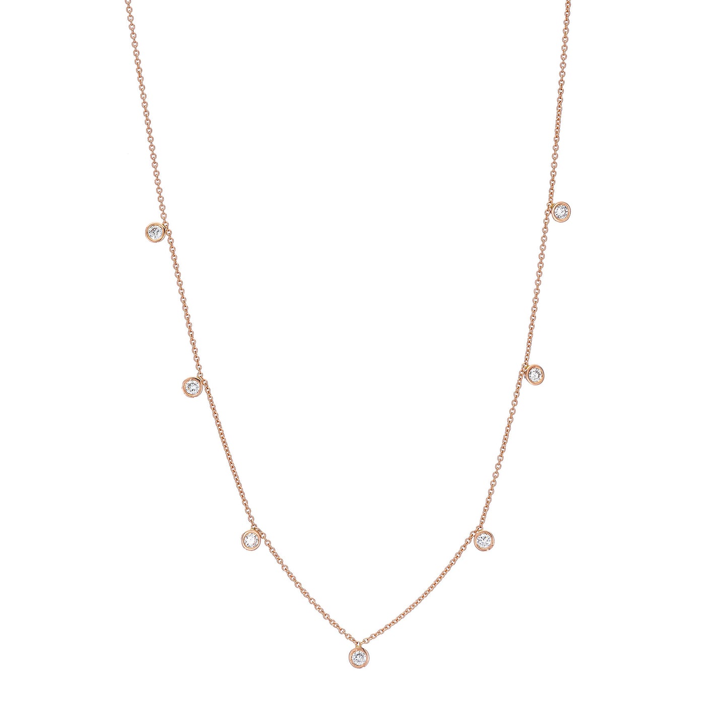 Seven Diamond Drop Necklace - Nina Segal Jewelry