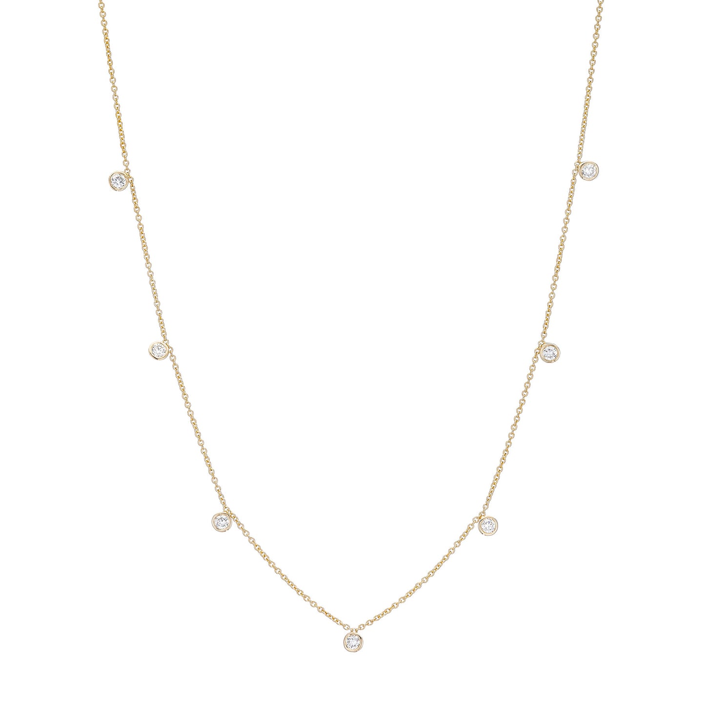 Seven Diamond Drop Necklace - Nina Segal Jewelry